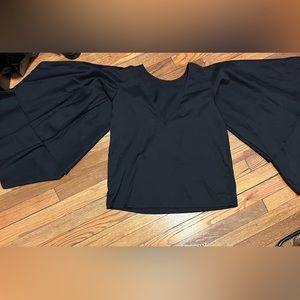 Cute Bell Sleeve Black Top! Only worn once! Great Condition!